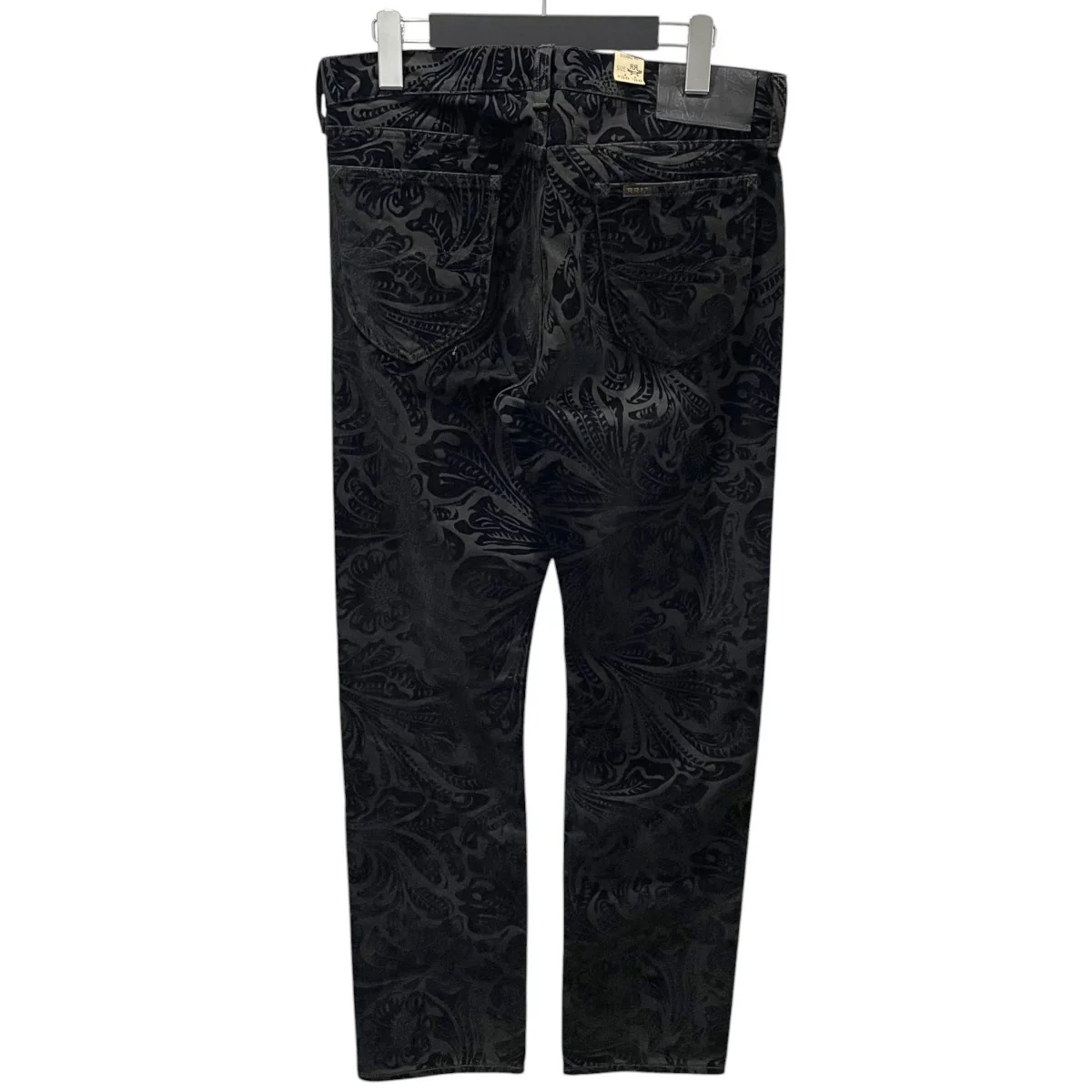24AW フラワーフロッキープリントデニムパンツ Black Floral 12oz Flocked Denim 782943823001 - Image 2