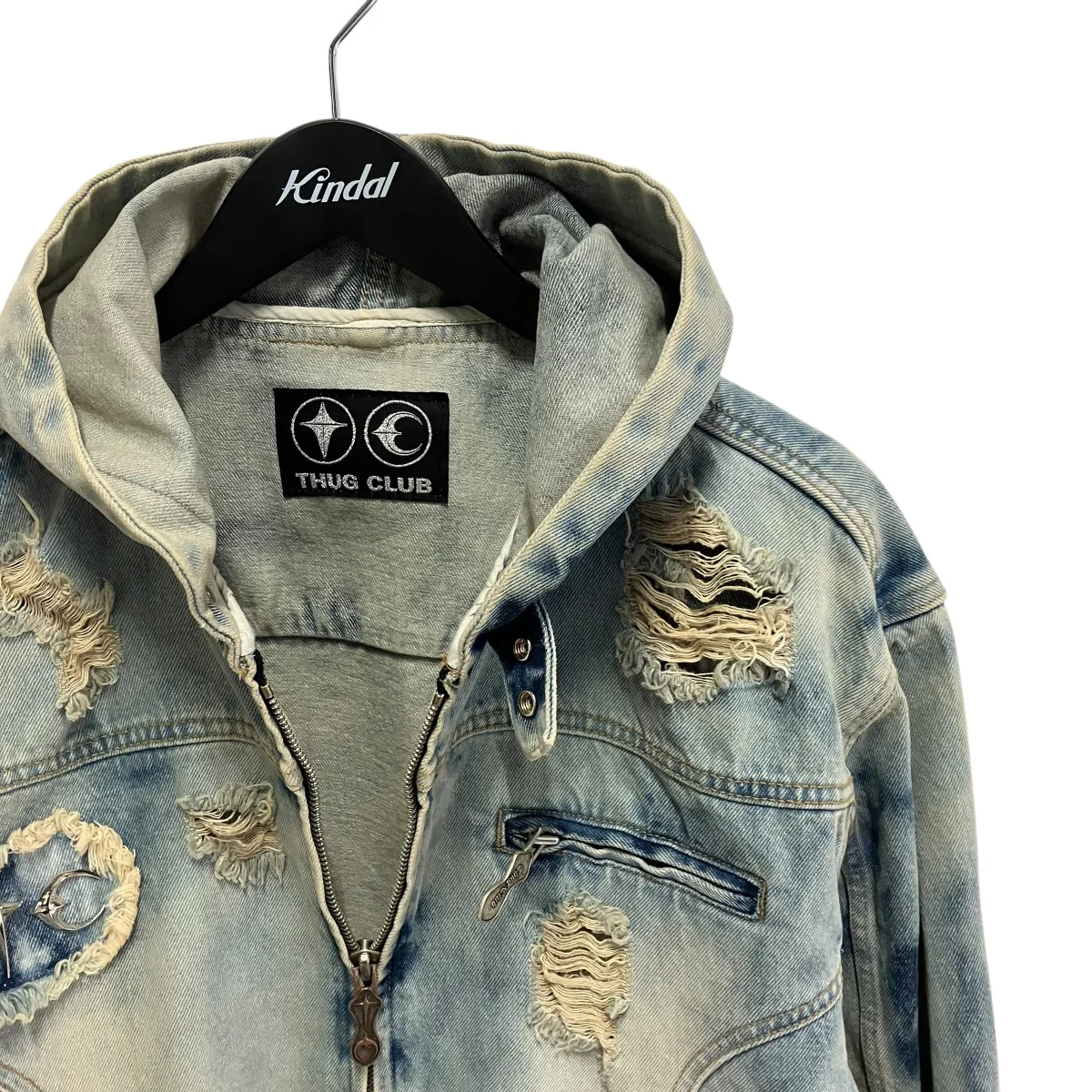 Denim Hoodie Zip-UpデニムジャケットTC24JK0201 - Image 3