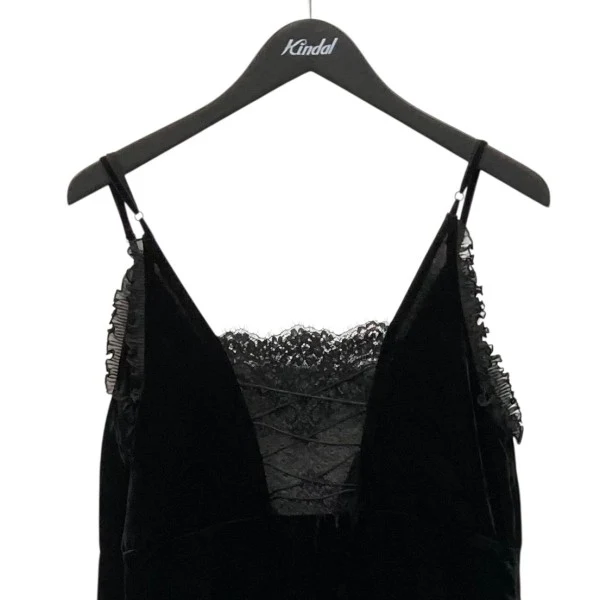 black lace velour camisole dressキャミソールワンピース - Image 2