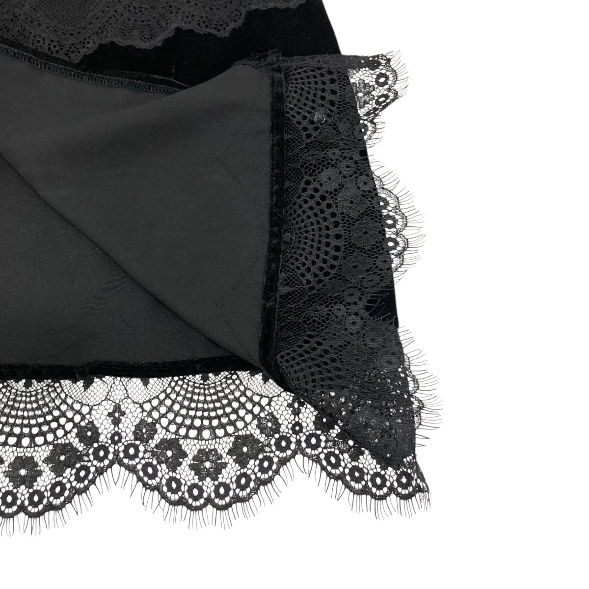 black lace velour camisole dressキャミソールワンピース - Image 4