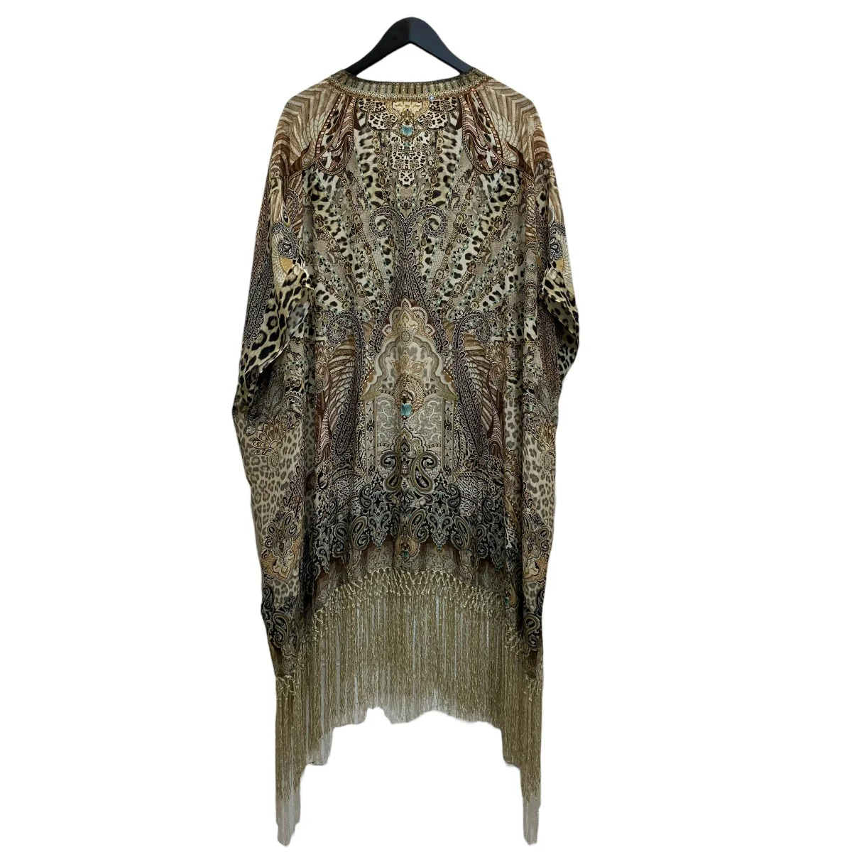 V NECK KAFTAN WITH FRINGEワンピース25040570000110 - Image 3