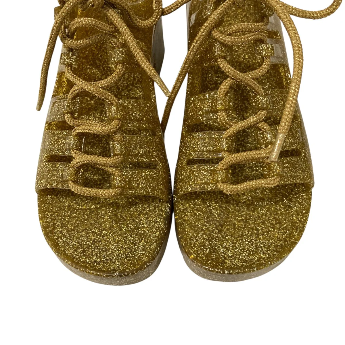 GOLD JELLYLACEUPサンダル - Image 3