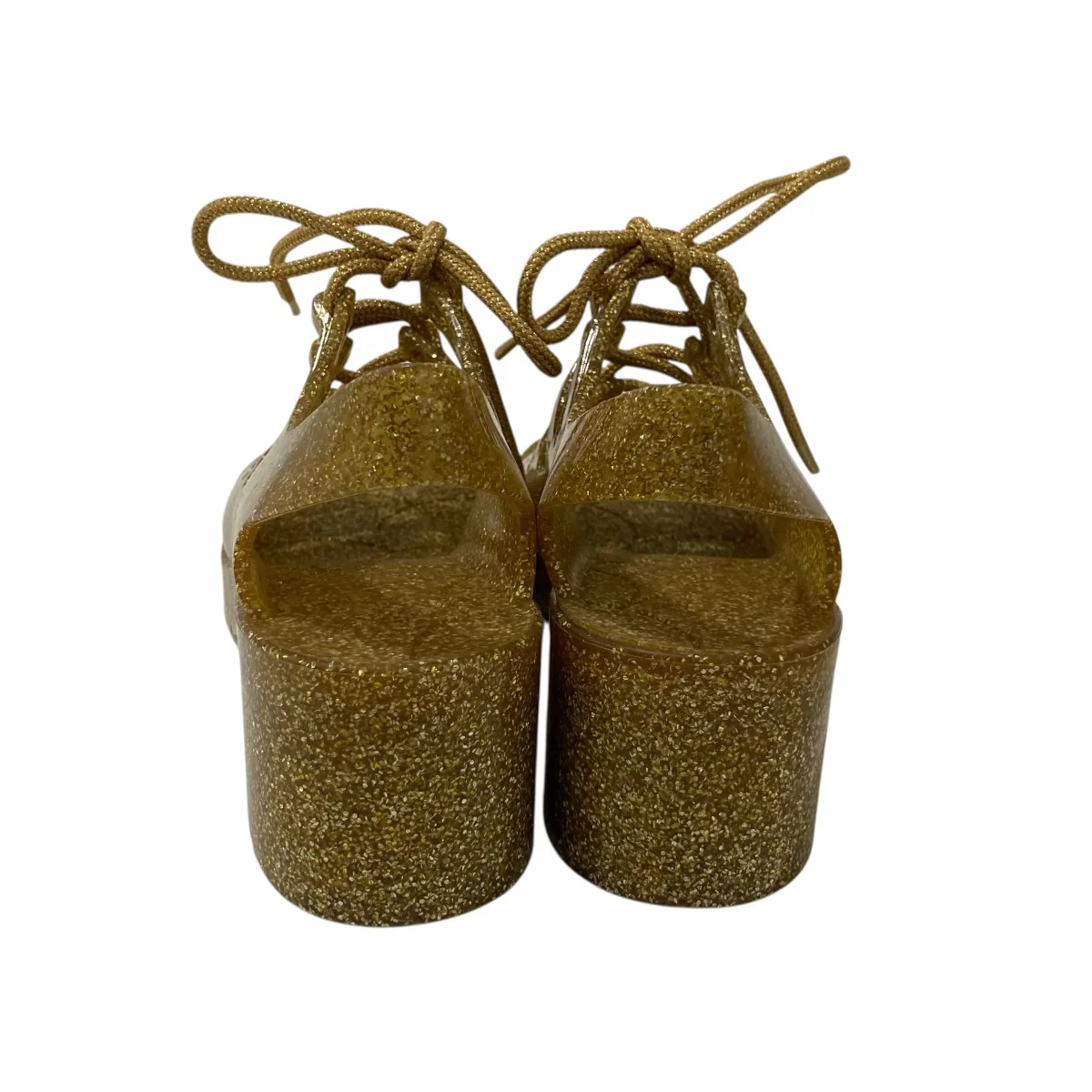 GOLD JELLYLACEUPサンダル - Image 4