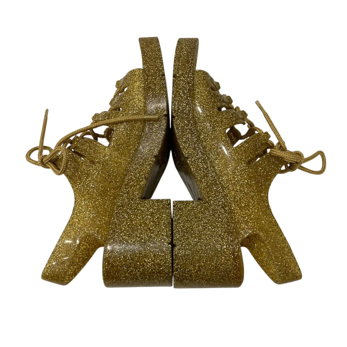 GOLD JELLYLACEUPサンダル - Image 5