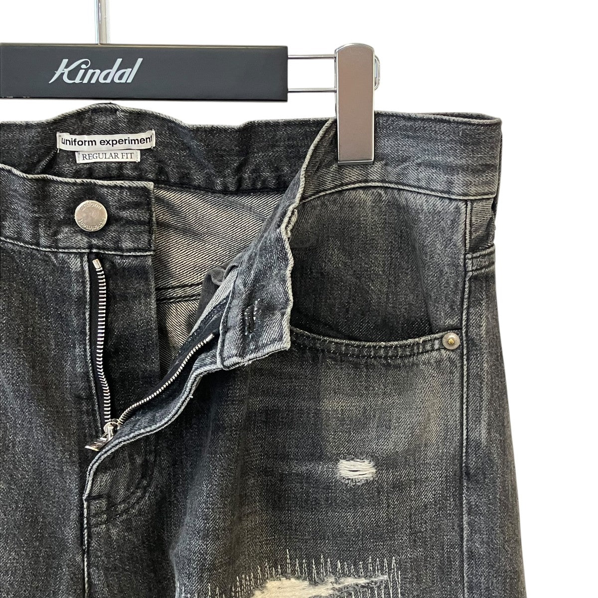 DAMAGED DENIM REGULAR-FIT JEANSデニムパンツUE-252054 - Image 3