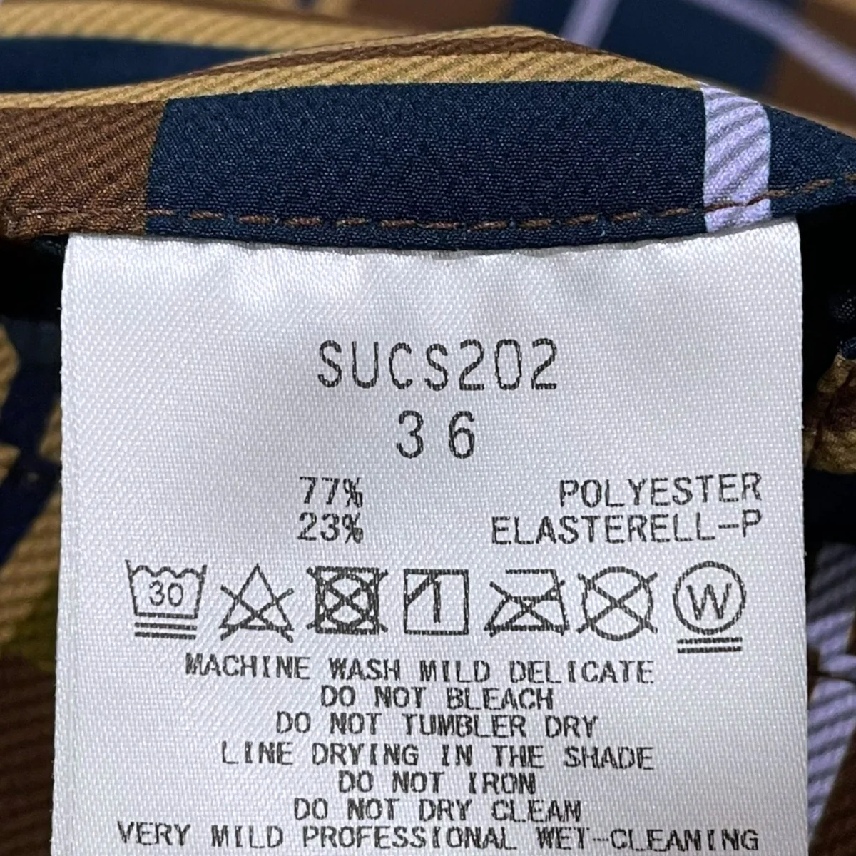 22AW チェック柄カーゴパンツ ALPHADRY Cargo Pants アルファドライ カーゴパンツ SUCS202 - Image 6