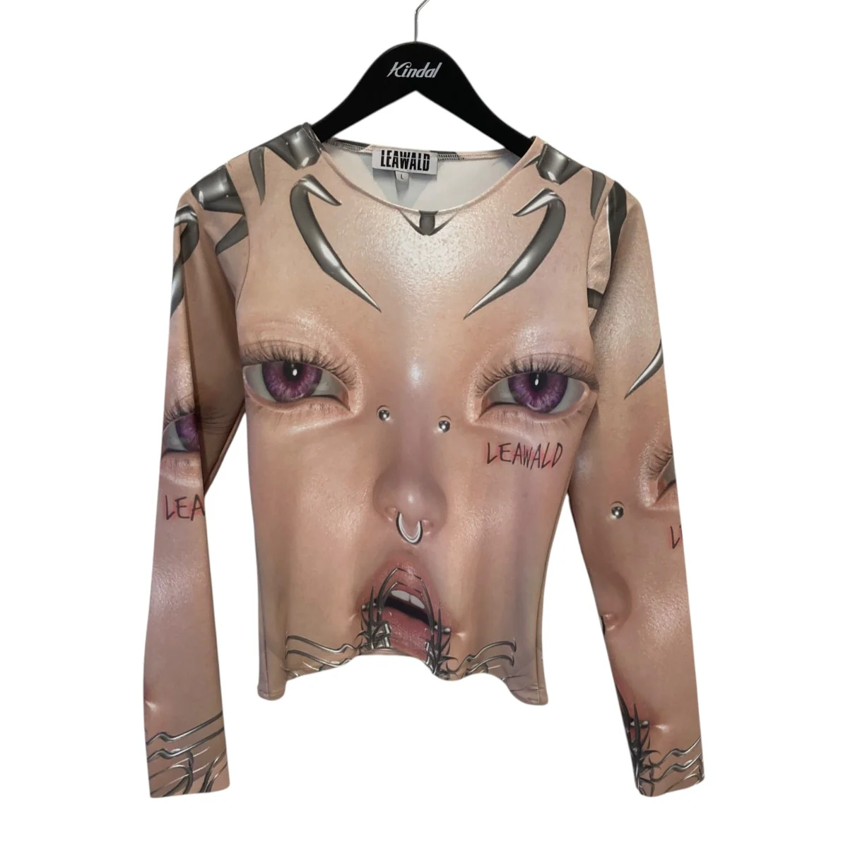 Long sleeve tribal beige長袖カットソー