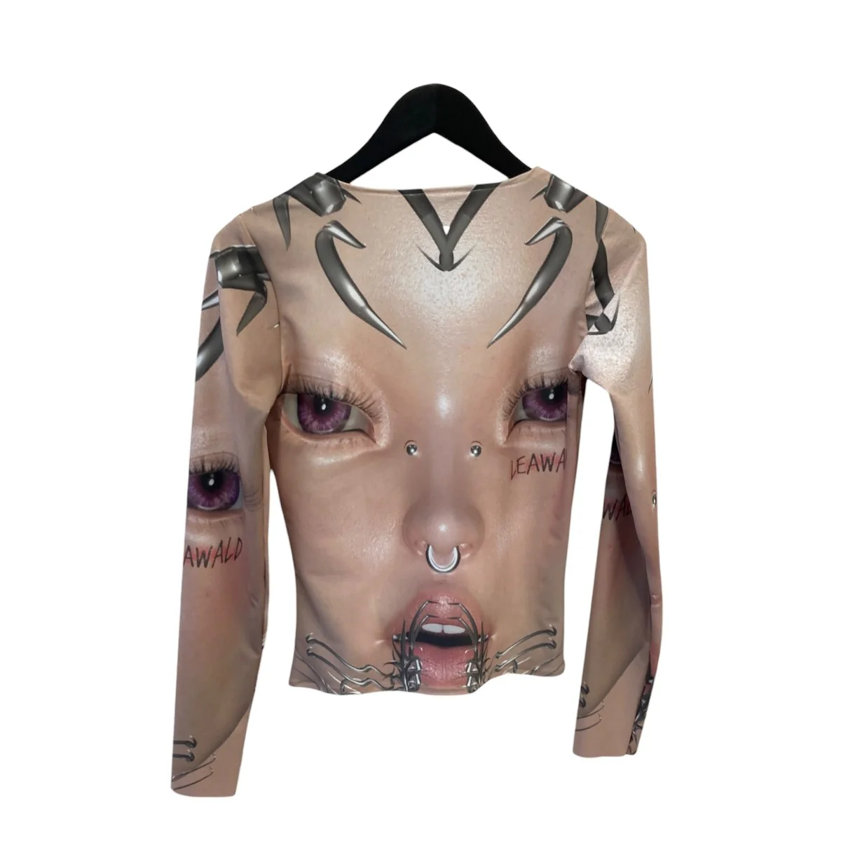 Long sleeve tribal beige長袖カットソー - Image 2