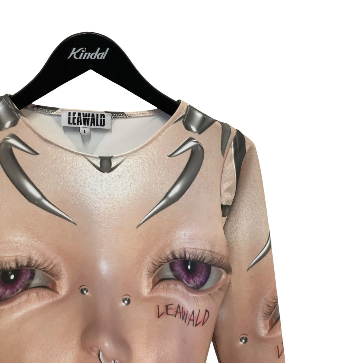 Long sleeve tribal beige長袖カットソー - Image 3