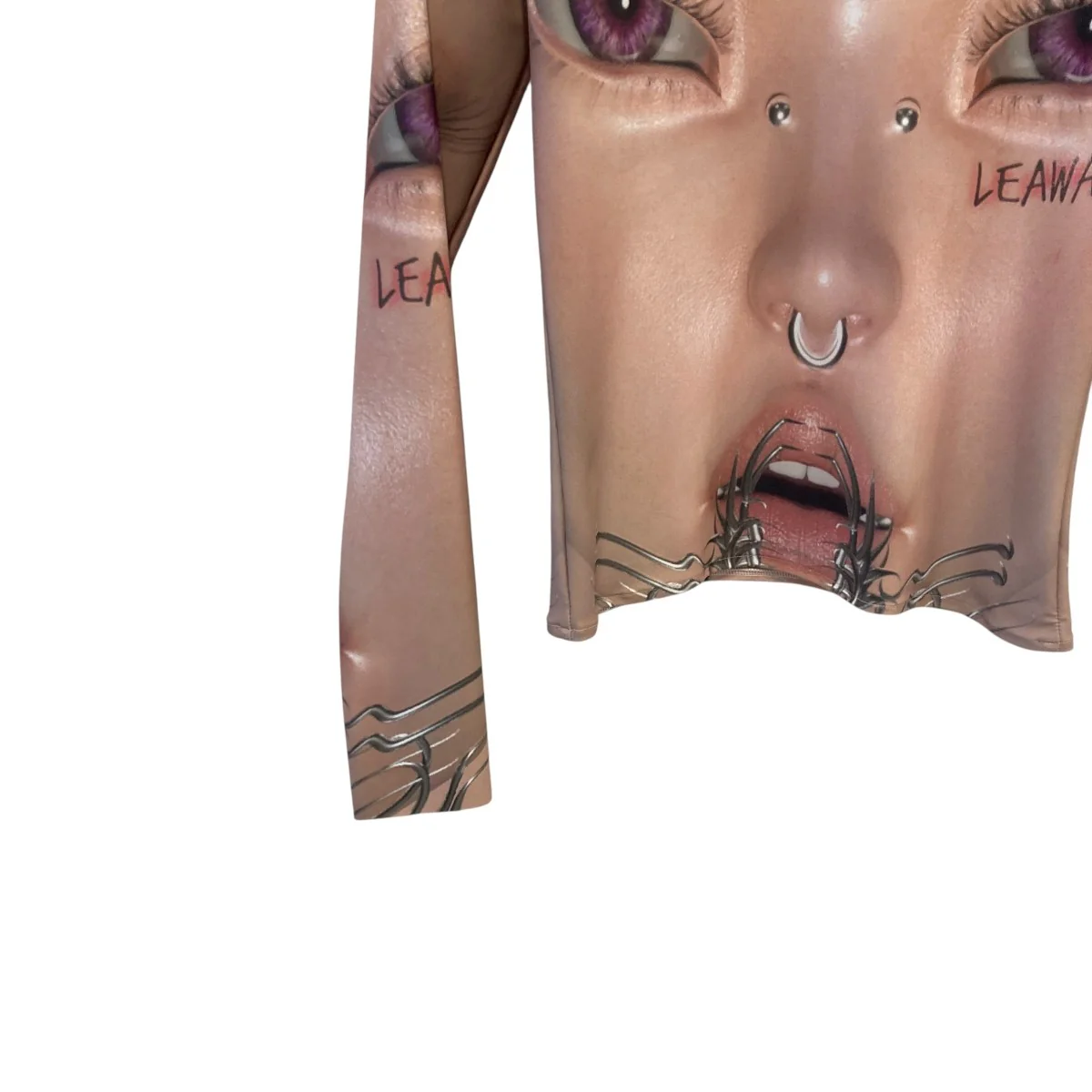 Long sleeve tribal beige長袖カットソー - Image 4