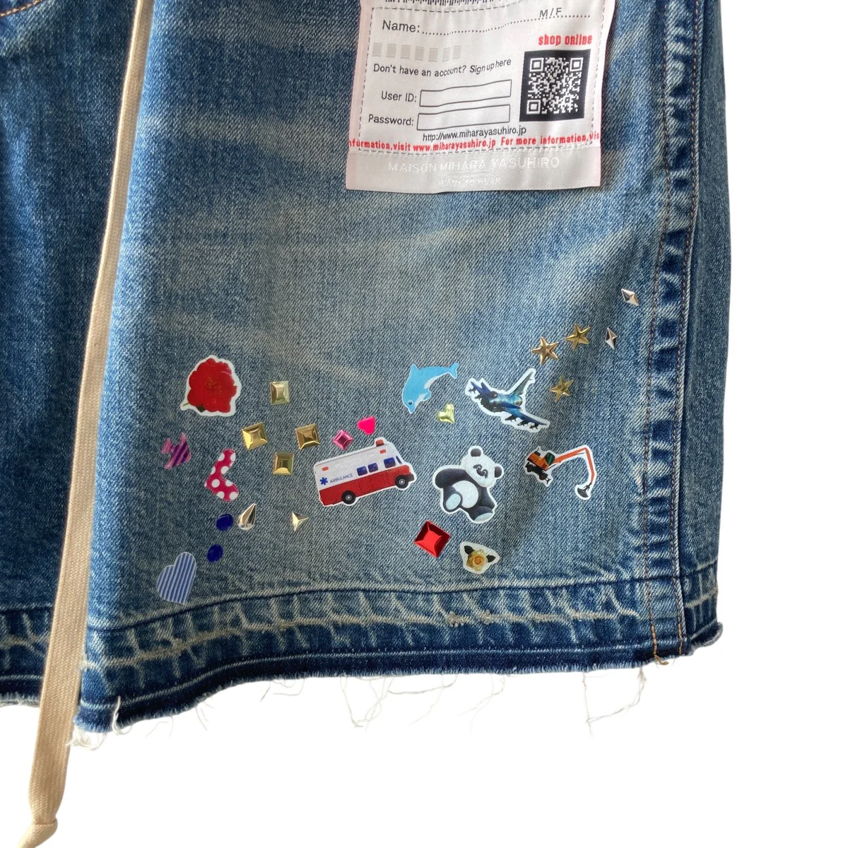 25SSSTICKER SHORTSデニムショートパンツB14PT071 - Image 4