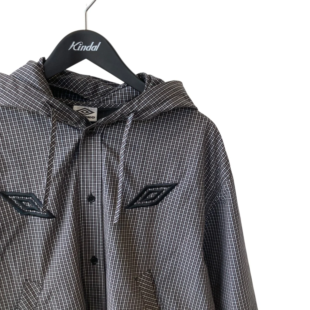 UMBRO Gingham Masked Shirt CoffeeジャケットUBMW0476FA306 - Image 3