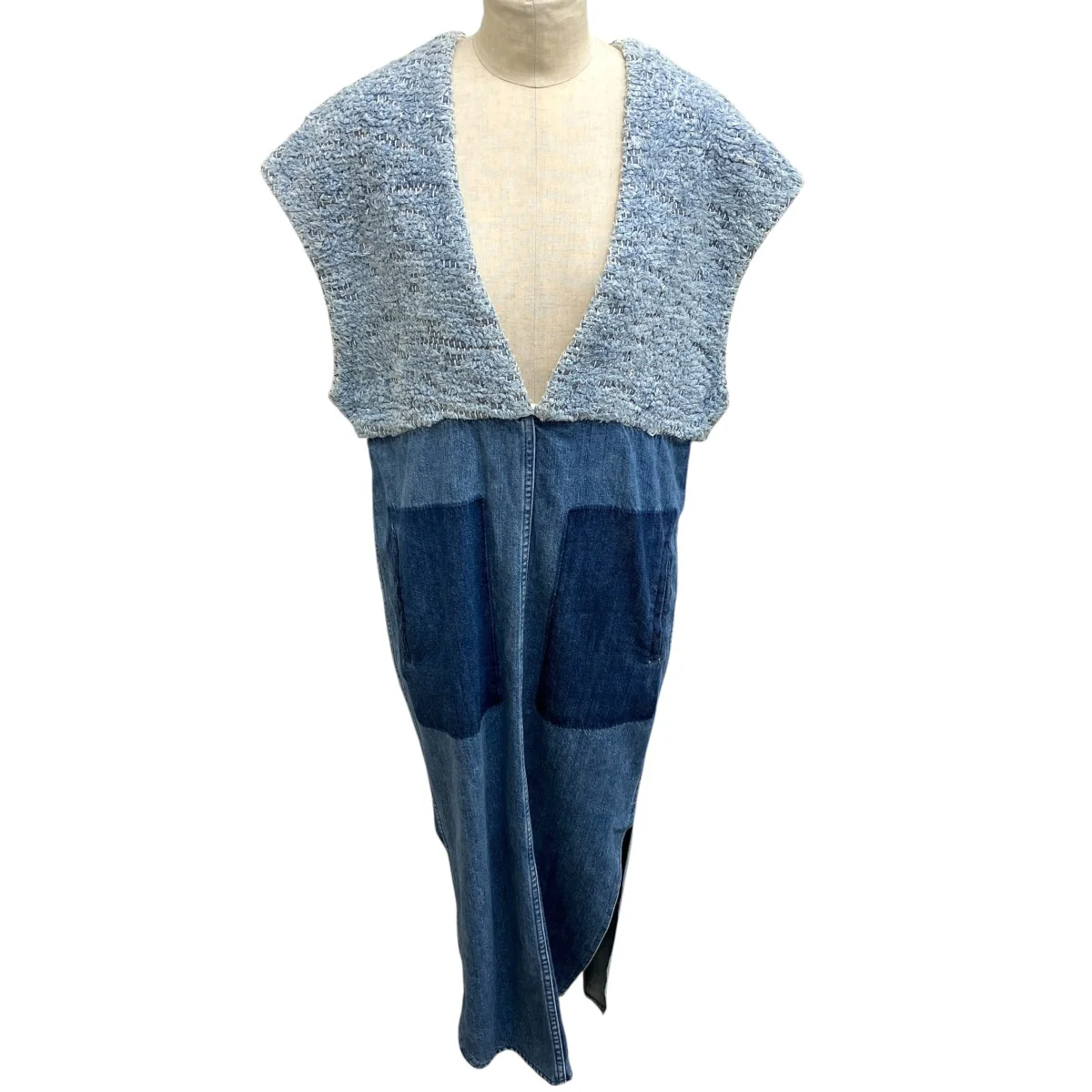 デニムワンピース ツイード 切り替え MM15AW-DR031
