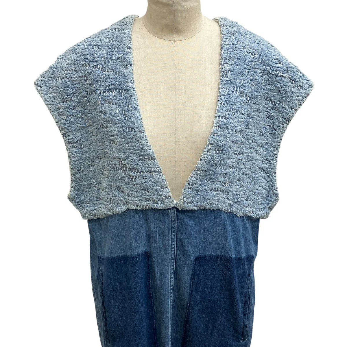 デニムワンピース ツイード 切り替え MM15AW-DR031 - Image 3