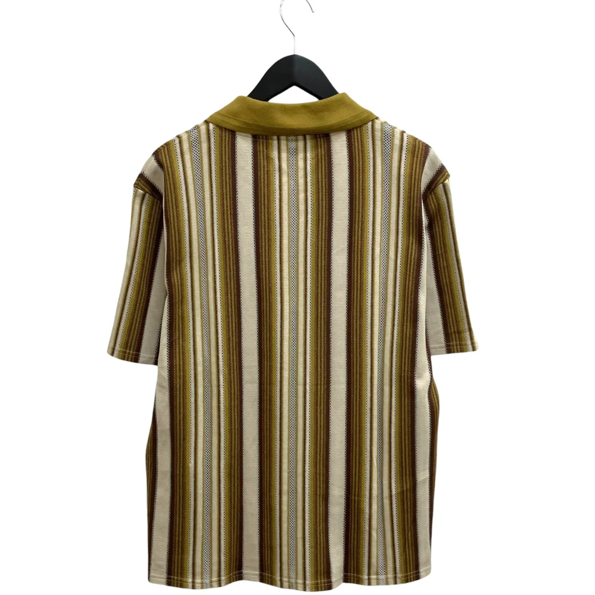 24SSHALF ZIP STRIPE S S SHIRTジップニットポロシャツJie-24S-SH09 - Image 2