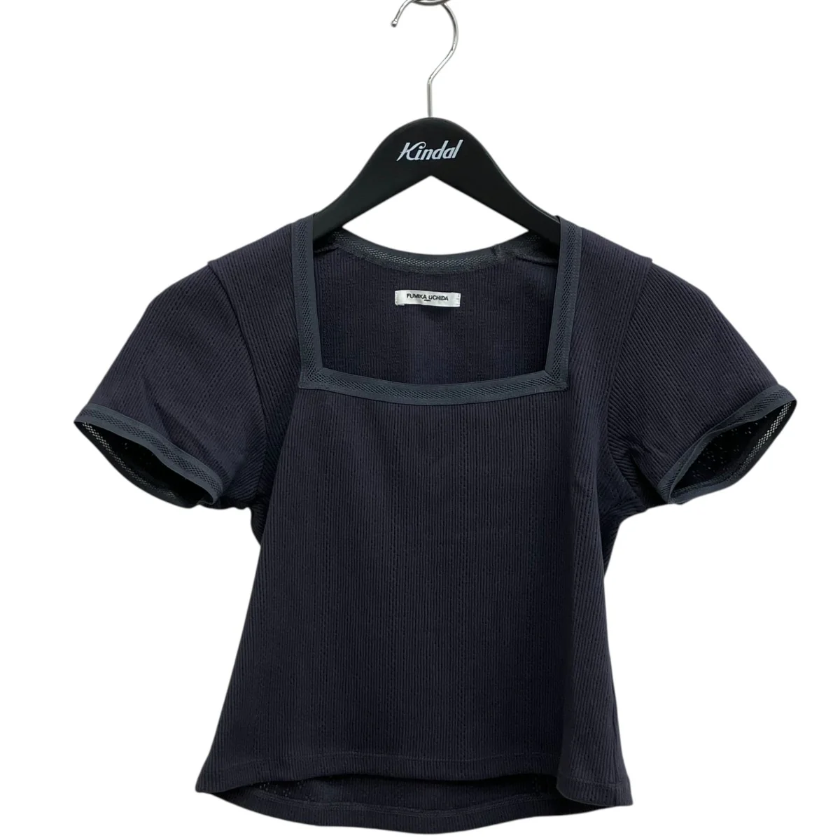 Eyelet Rib Stitch Square-neck T-shirt半袖カットソーFU-V-UW005