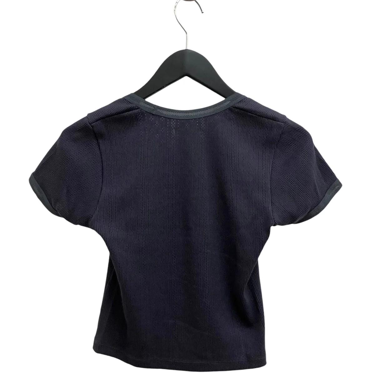 Eyelet Rib Stitch Square-neck T-shirt半袖カットソーFU-V-UW005 - Image 2