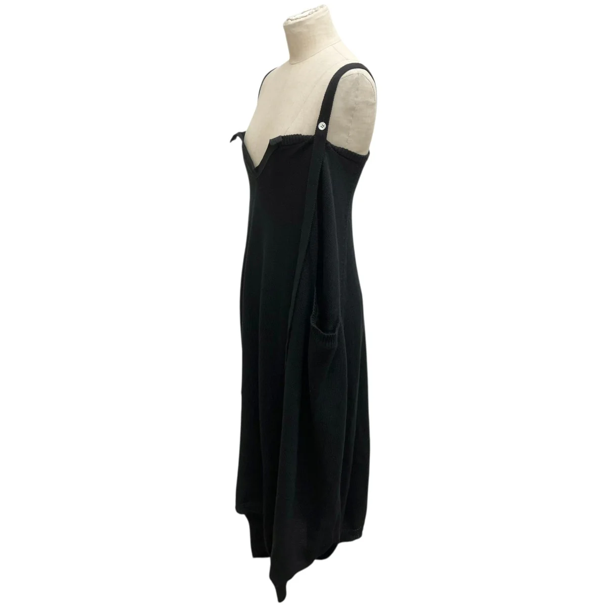 Shaped Sleeveless Cotton Knit DressニットワンピースYO-K05-070 - Image 3