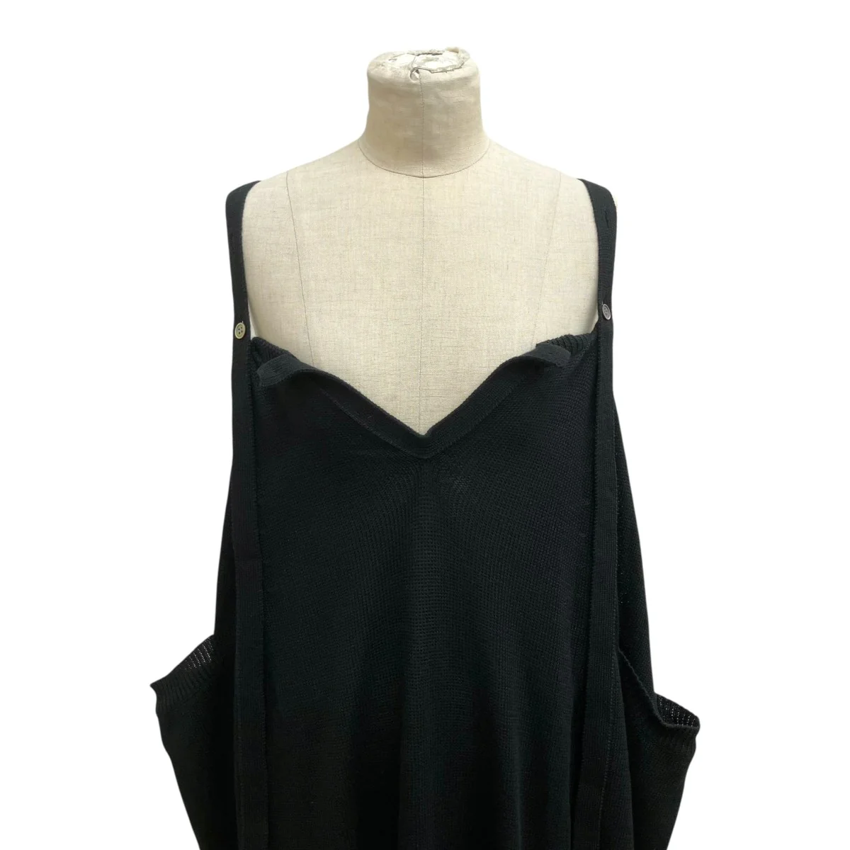 Shaped Sleeveless Cotton Knit DressニットワンピースYO-K05-070 - Image 4