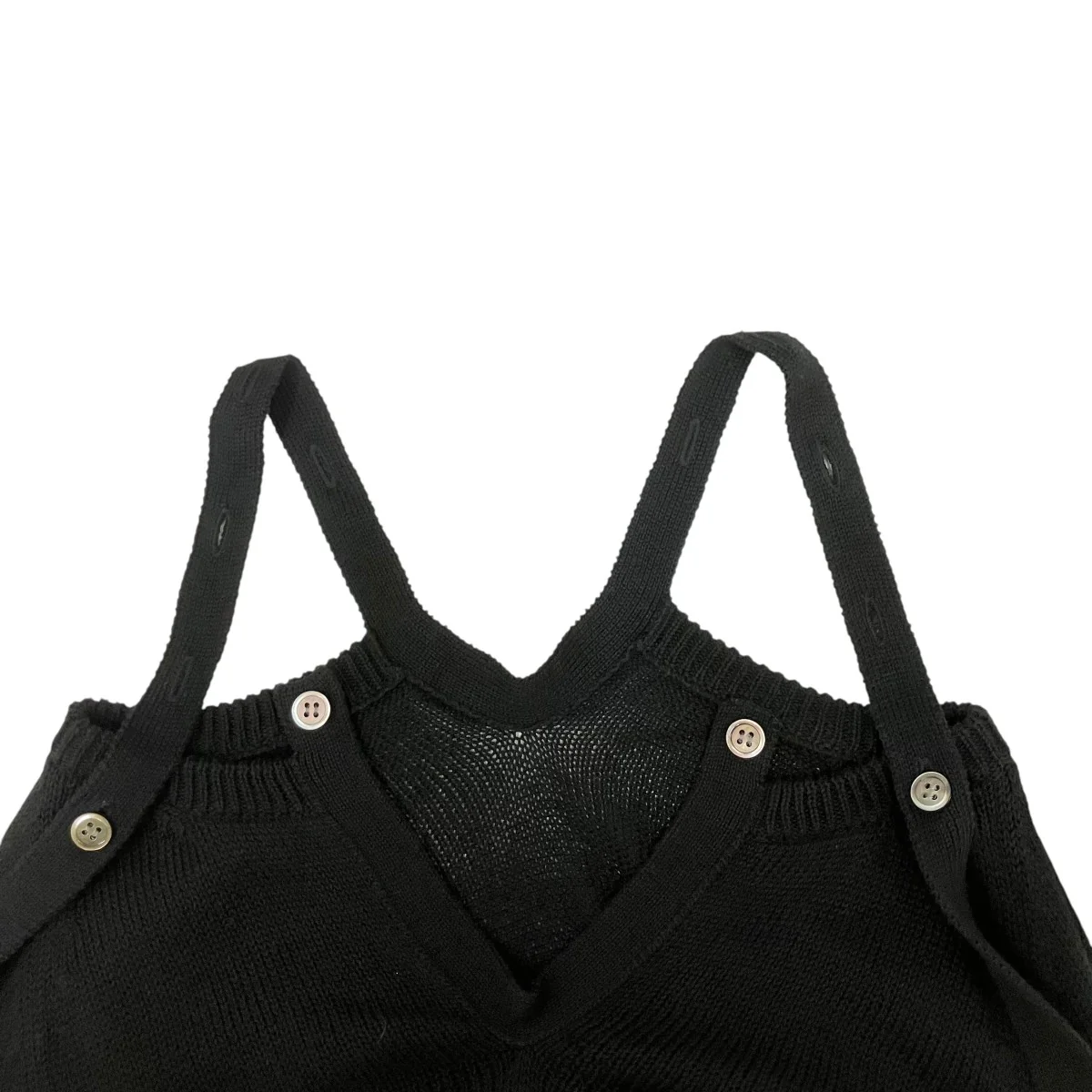 Shaped Sleeveless Cotton Knit DressニットワンピースYO-K05-070 - Image 6