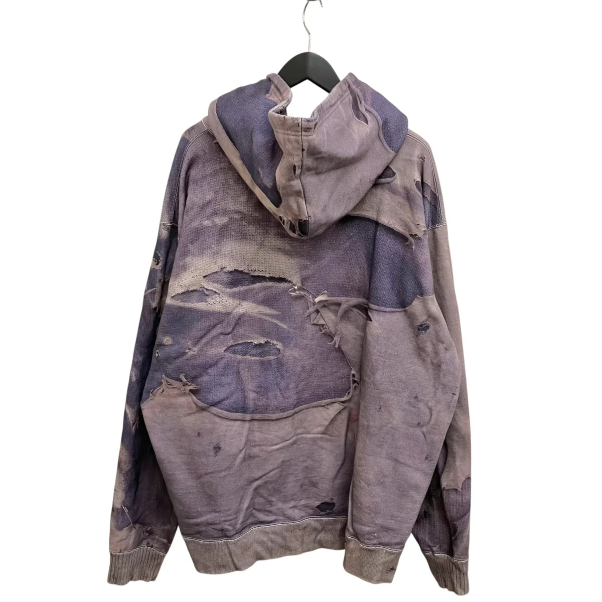Trompe L’oeil Print Zip-up Hoodie NavyパーカーG15HD114 - Image 2
