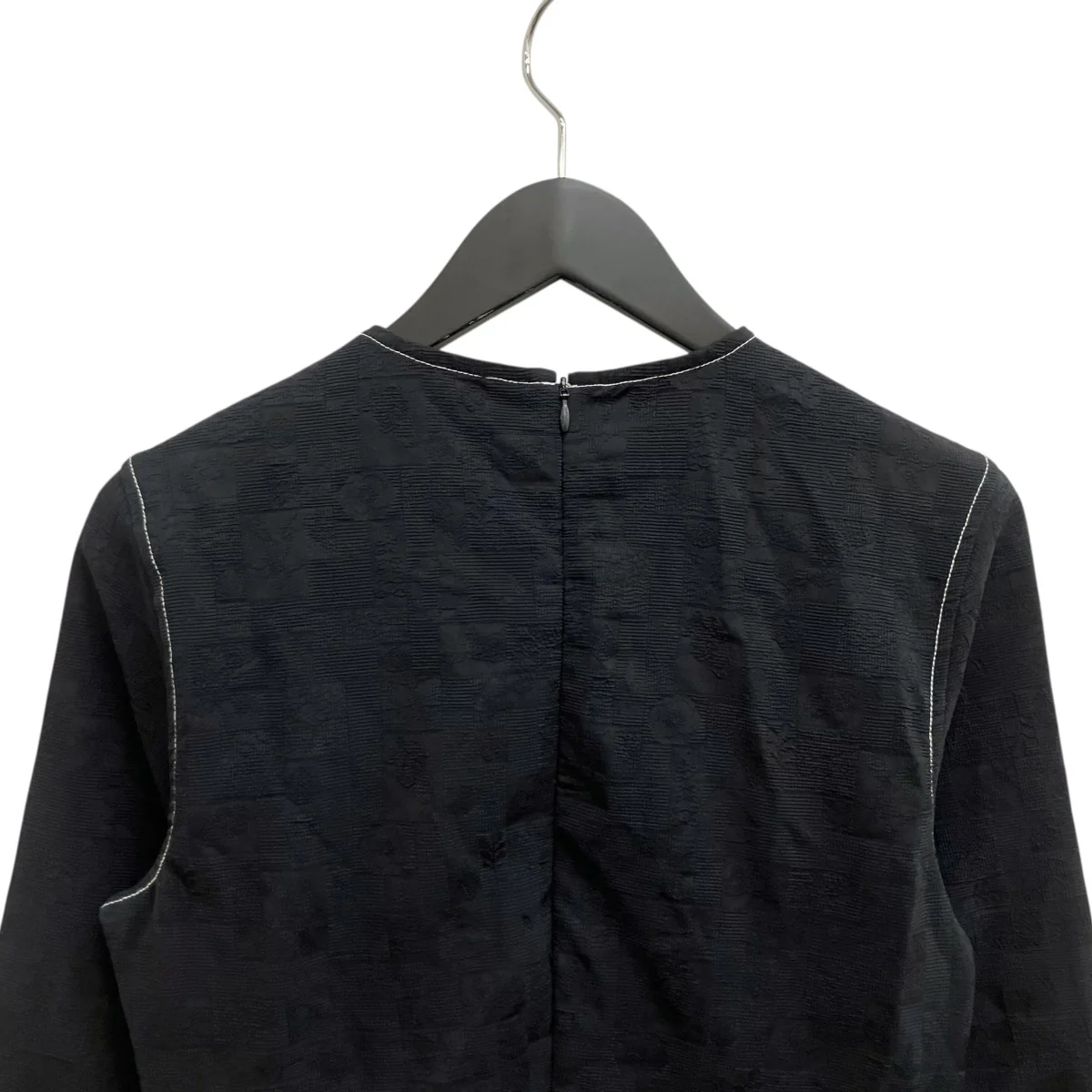 Stretch Jacquard Ruched Blouse長袖ブラウスEUH-52010-B - Image 5