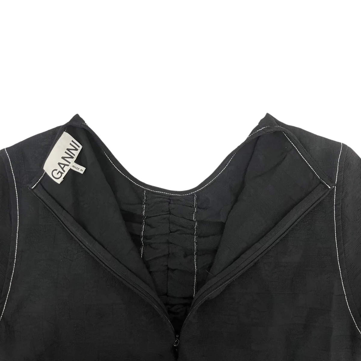 Stretch Jacquard Ruched Blouse長袖ブラウスEUH-52010-B - Image 6