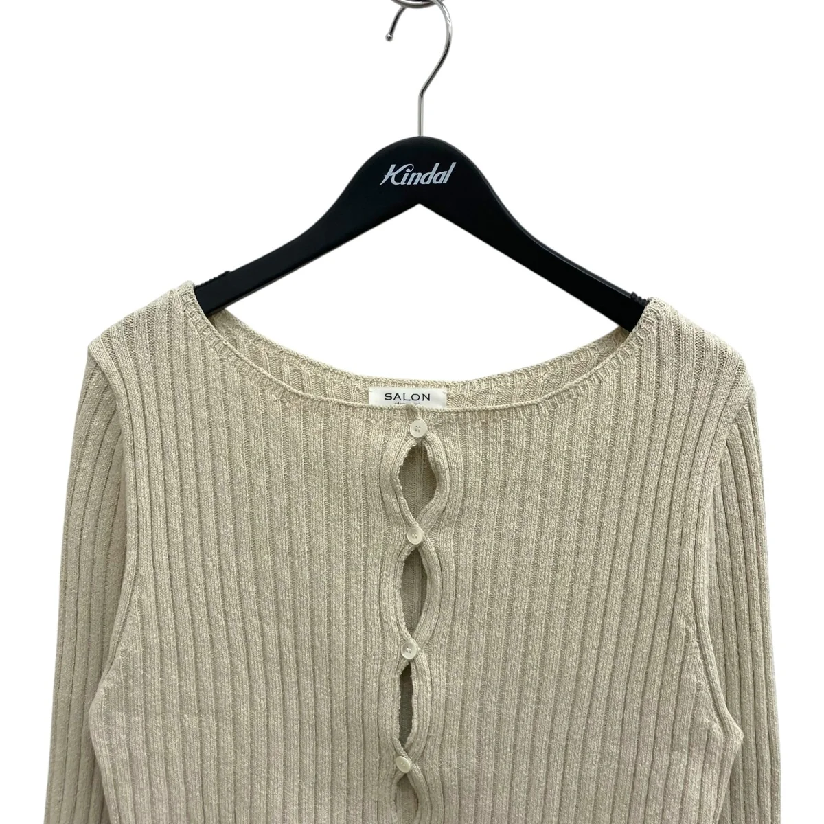 ローシルクリブニット2wayカーディガン SHK-35010-A - Image 3