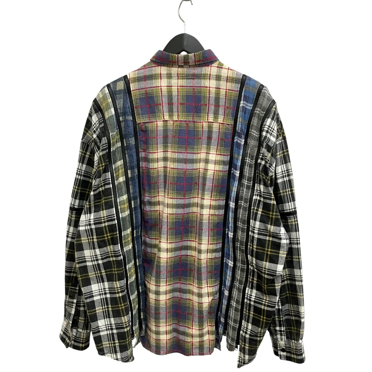 7 CUTS ZIPPED WIDE SHIRTチェック長袖シャツIN239 - Image 2