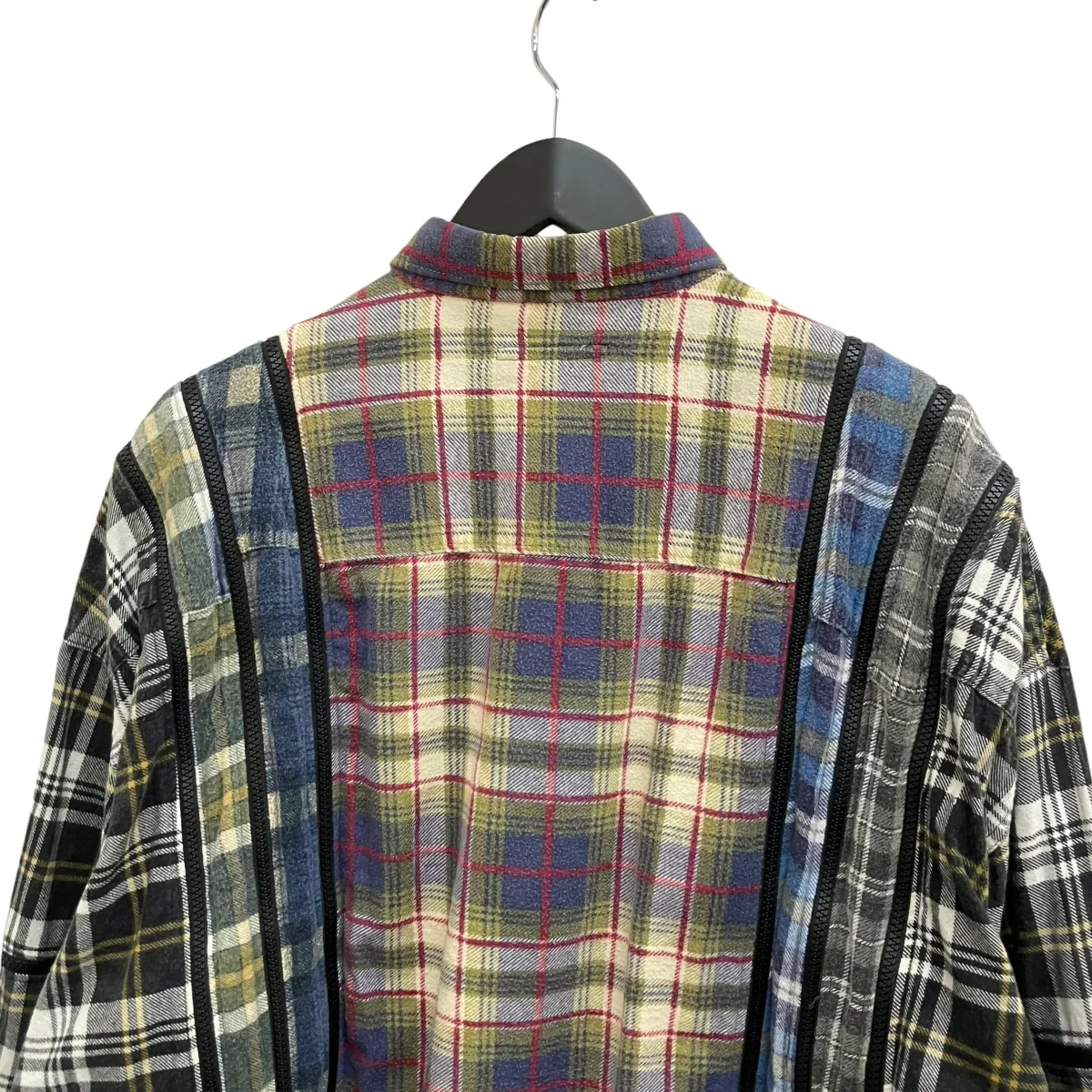 7 CUTS ZIPPED WIDE SHIRTチェック長袖シャツIN239 - Image 6