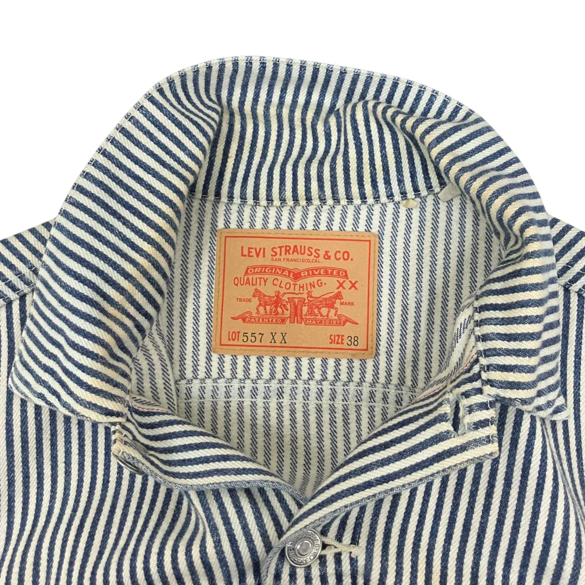 HICKORY STRIPE 557 XX TRUCKER DENIM JACKETデニムジャケットPO-4515039796 - Image 7