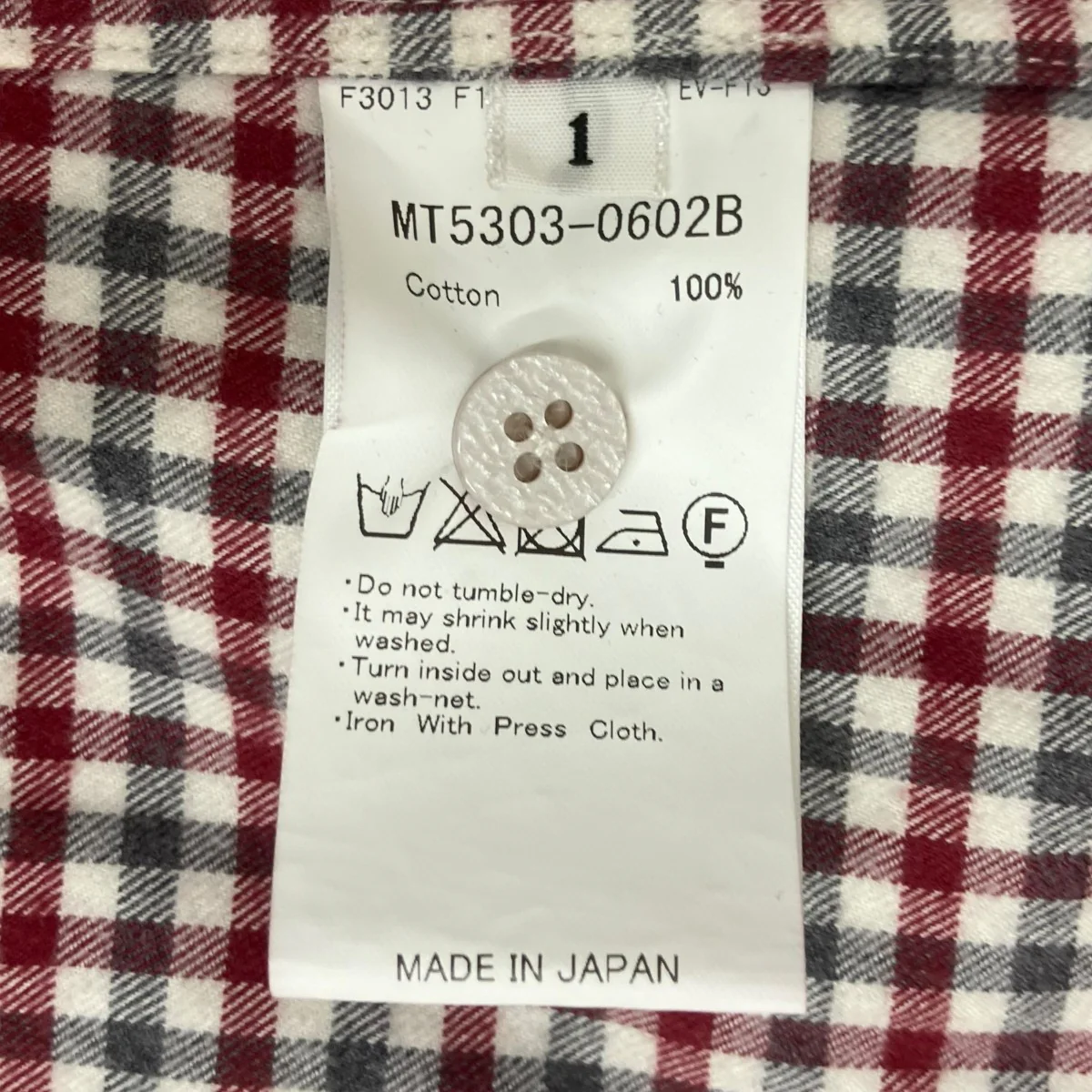 Saint Gelmanギンガムチェック長袖シャツMT5303-0602B - Image 5