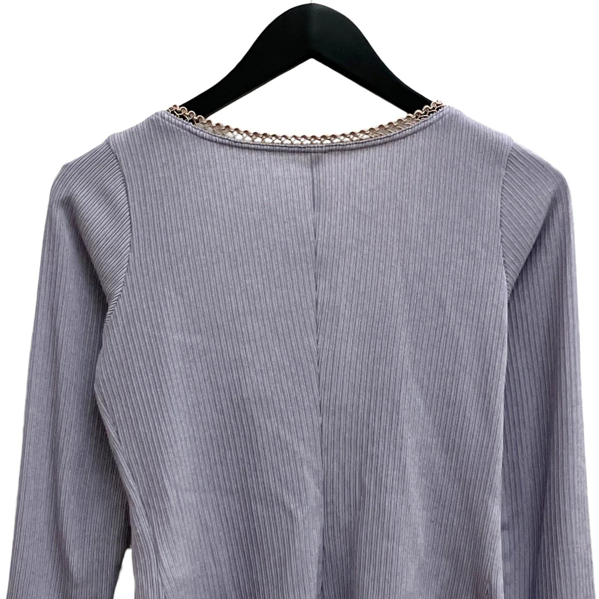 sheer sleeve random rib cardiganカーディガンTD23AW-P058 - Image 4