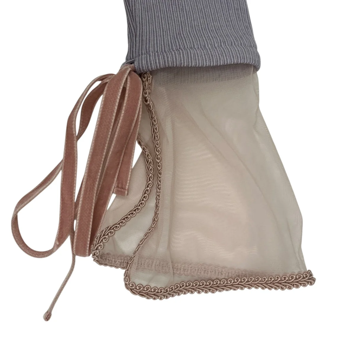 sheer sleeve random rib cardiganカーディガンTD23AW-P058 - Image 6