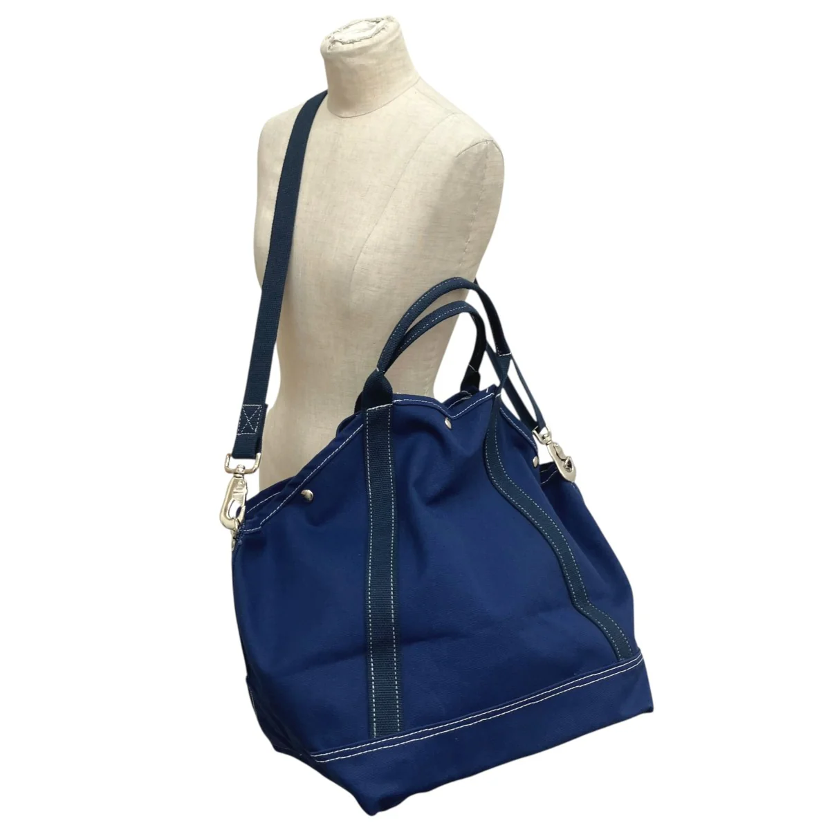 Navy tote bag2WAYショルダーバッグ - Image 2