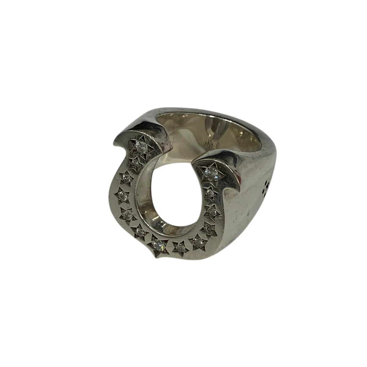 T-H.S RING SILVER STONEホースシューリング ダイヤ