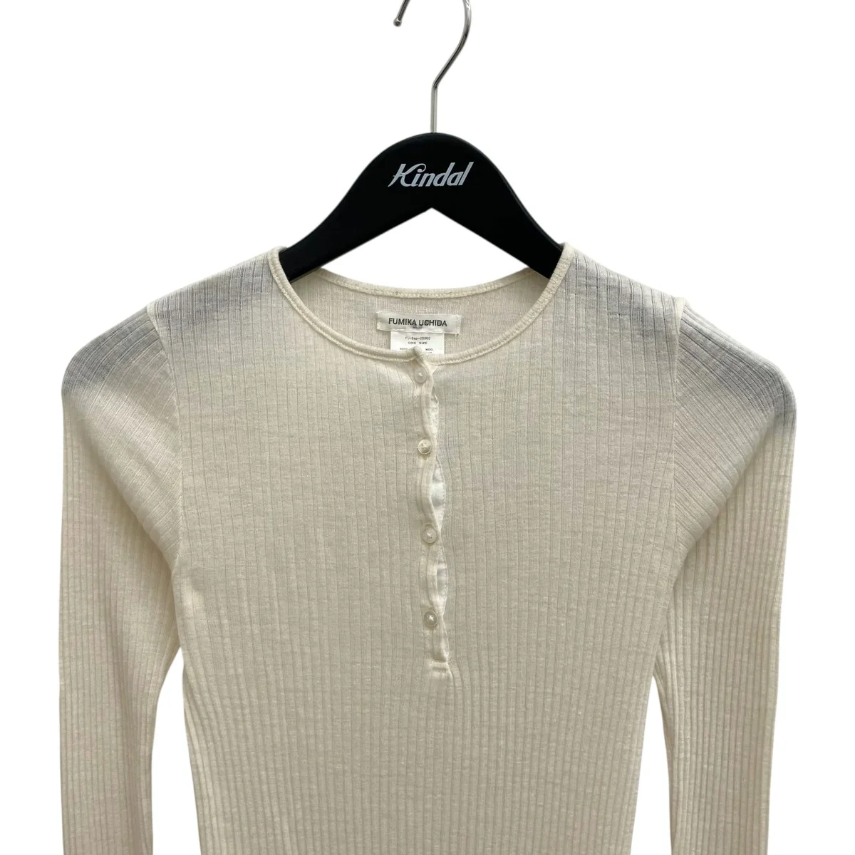 SILK NEEDLE DRAWING HENLEY-NECKニットFU-Ssp-CS003 - Image 3