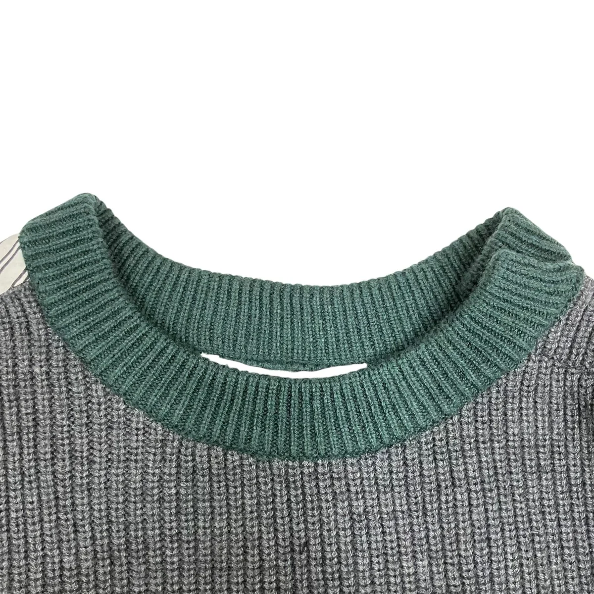 異素材ニットドッキングシャツ長袖シャツ 522340401301-01 - Image 6