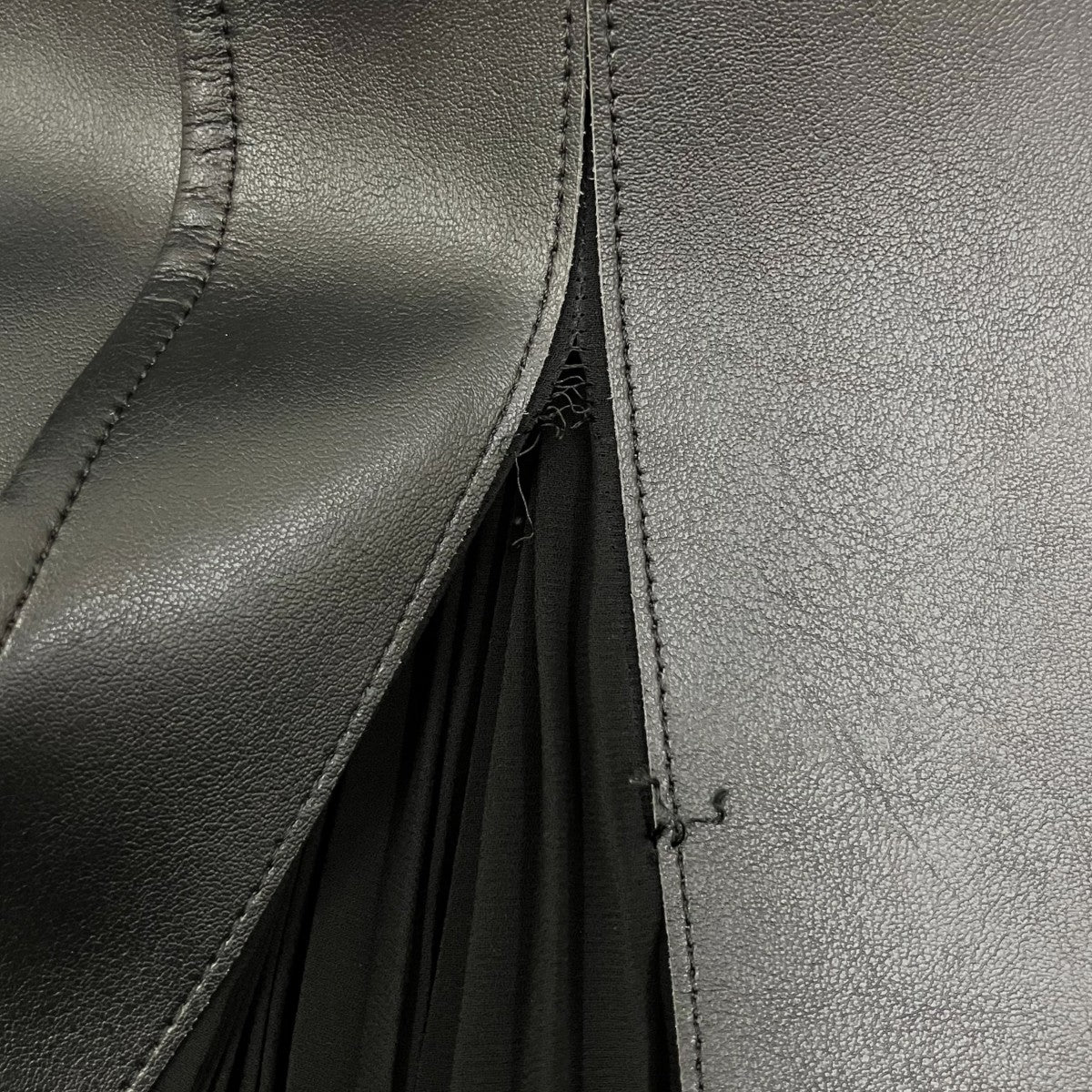 LEATHER JACKET DOCKING DRESS AD2025ノースリーブワンピースJP-O002 - Image 6
