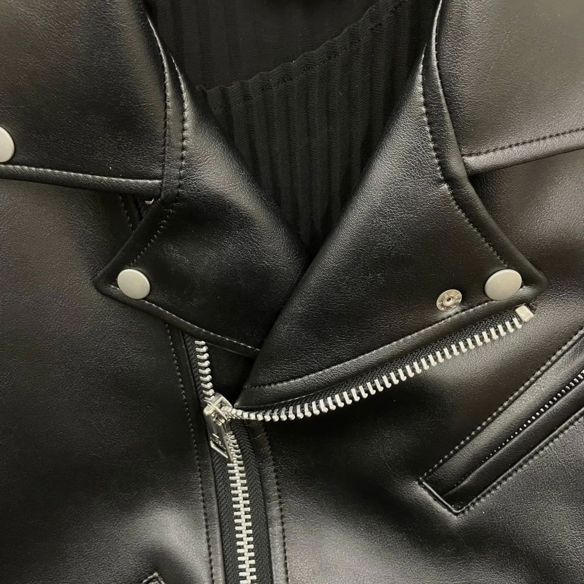 LEATHER JACKET DOCKING DRESS AD2025ノースリーブワンピースJP-O002 - Image 7