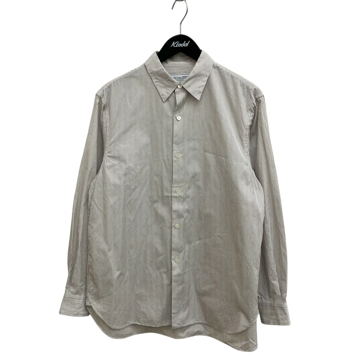 CANCLINI FRENCH FRONT L S SHIRTSストライプ長袖シャツ253-60301