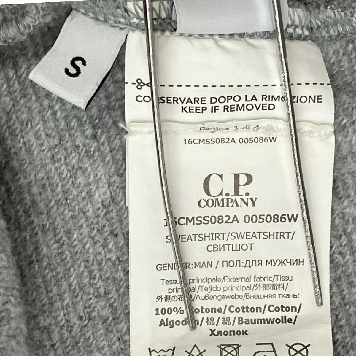 Diagonal Raised Fleece Goggle Zipped Hoodieパーカー16CMSS082A 005086W - Image 9