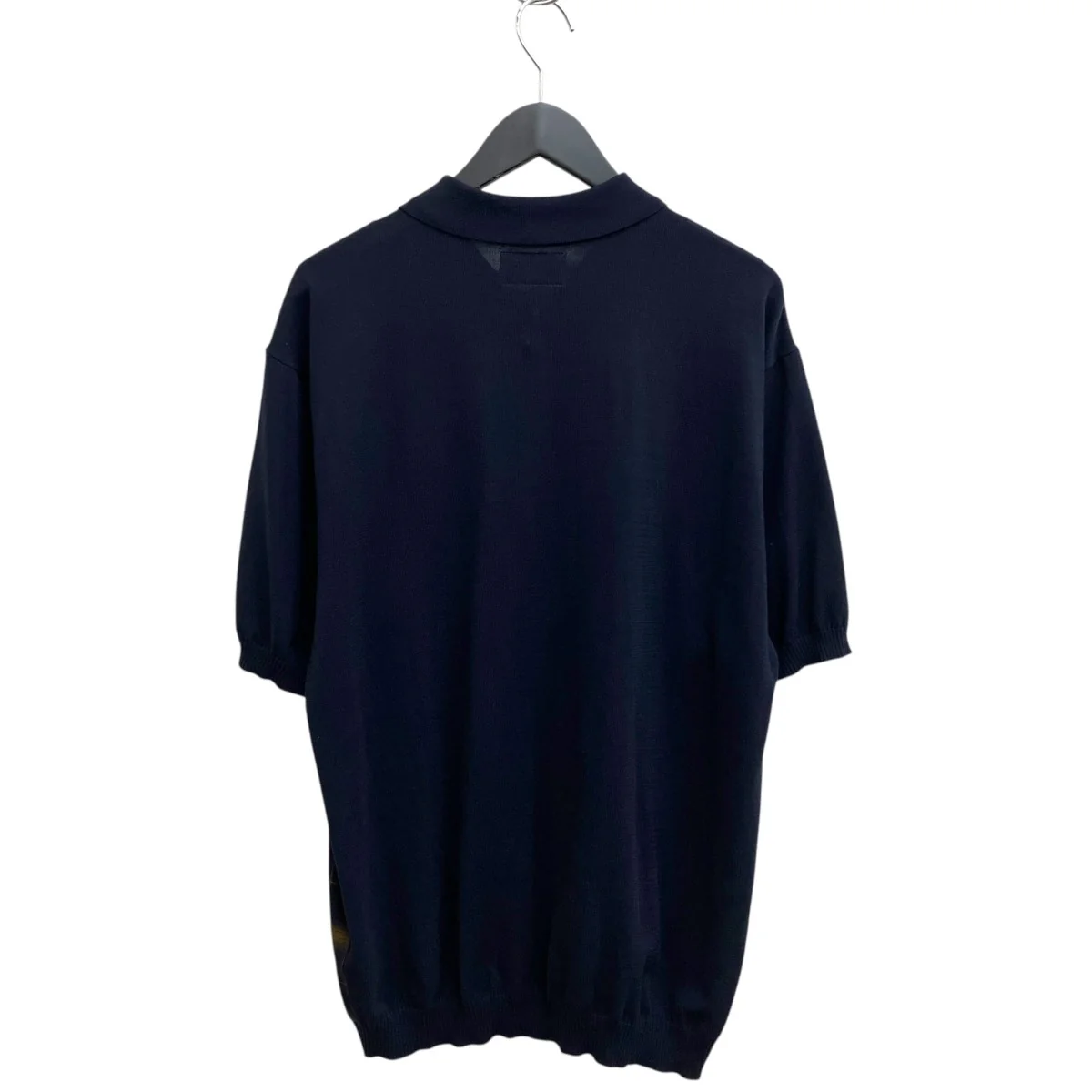 Half Zip Panel Polo Ombre Plaidポロシャツ38-02-0075-156 - Image 2