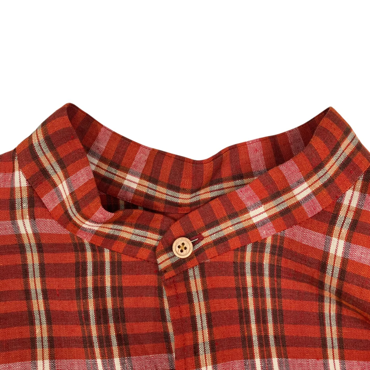 SAFILIN FRENCH LINEN BOMBER SHIRTチェックシャツSUNSEA3113 - Image 5