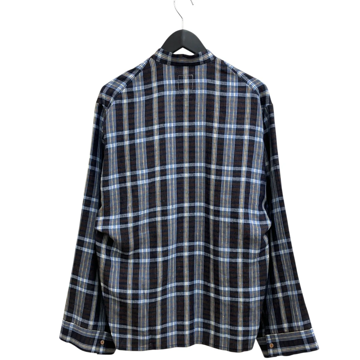 SAFILIN FRENCH LINEN BOMBER SHIRTチェックシャツSUNSEA3113 - Image 2