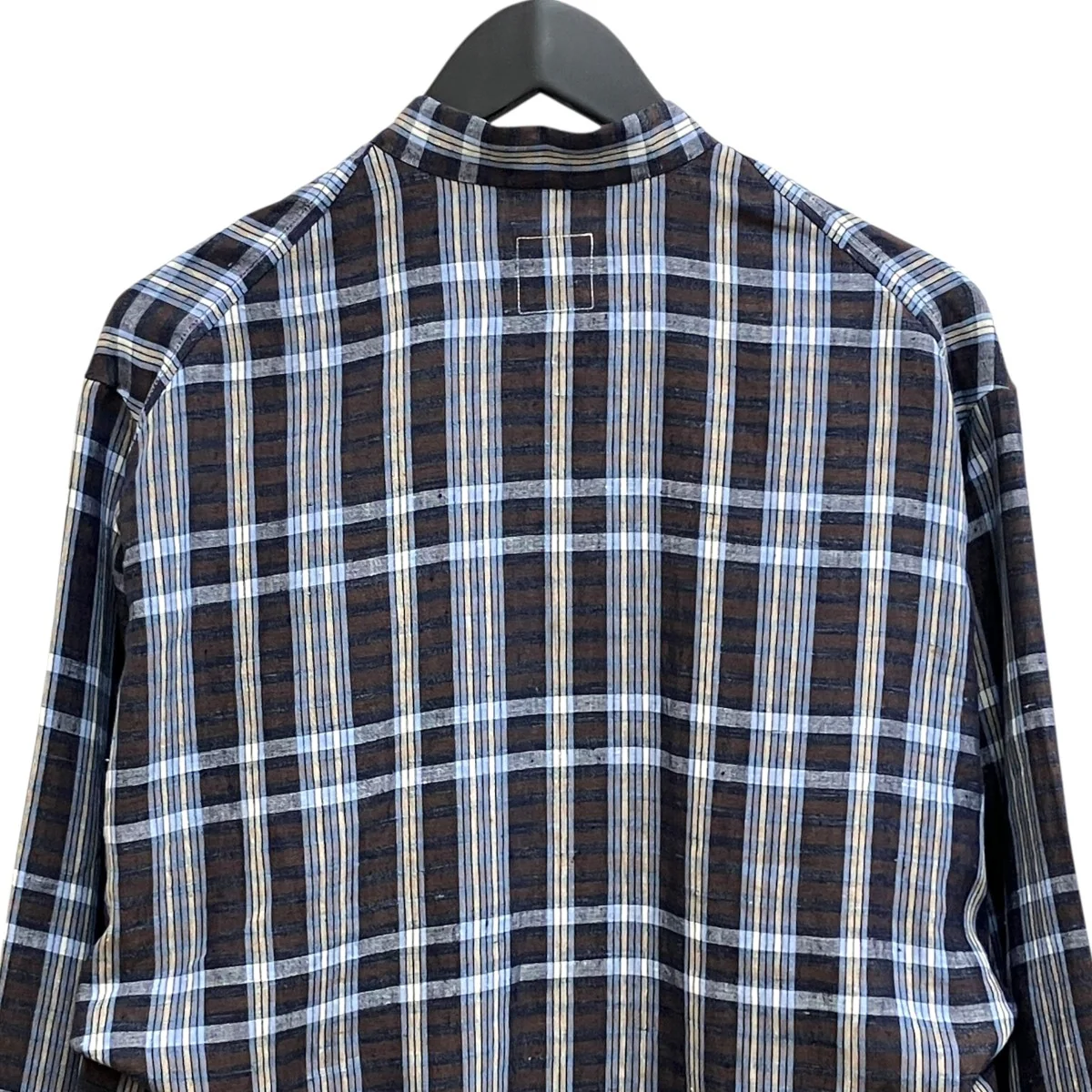 SAFILIN FRENCH LINEN BOMBER SHIRTチェックシャツSUNSEA3113 - Image 4