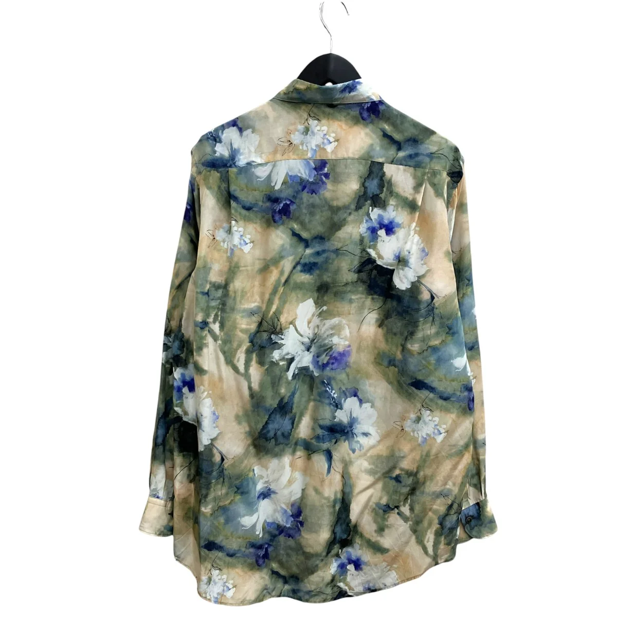 26SSRegular Collar Shirt Flower Print Silk Cupla.ブラウスSHIRT036 - Image 2