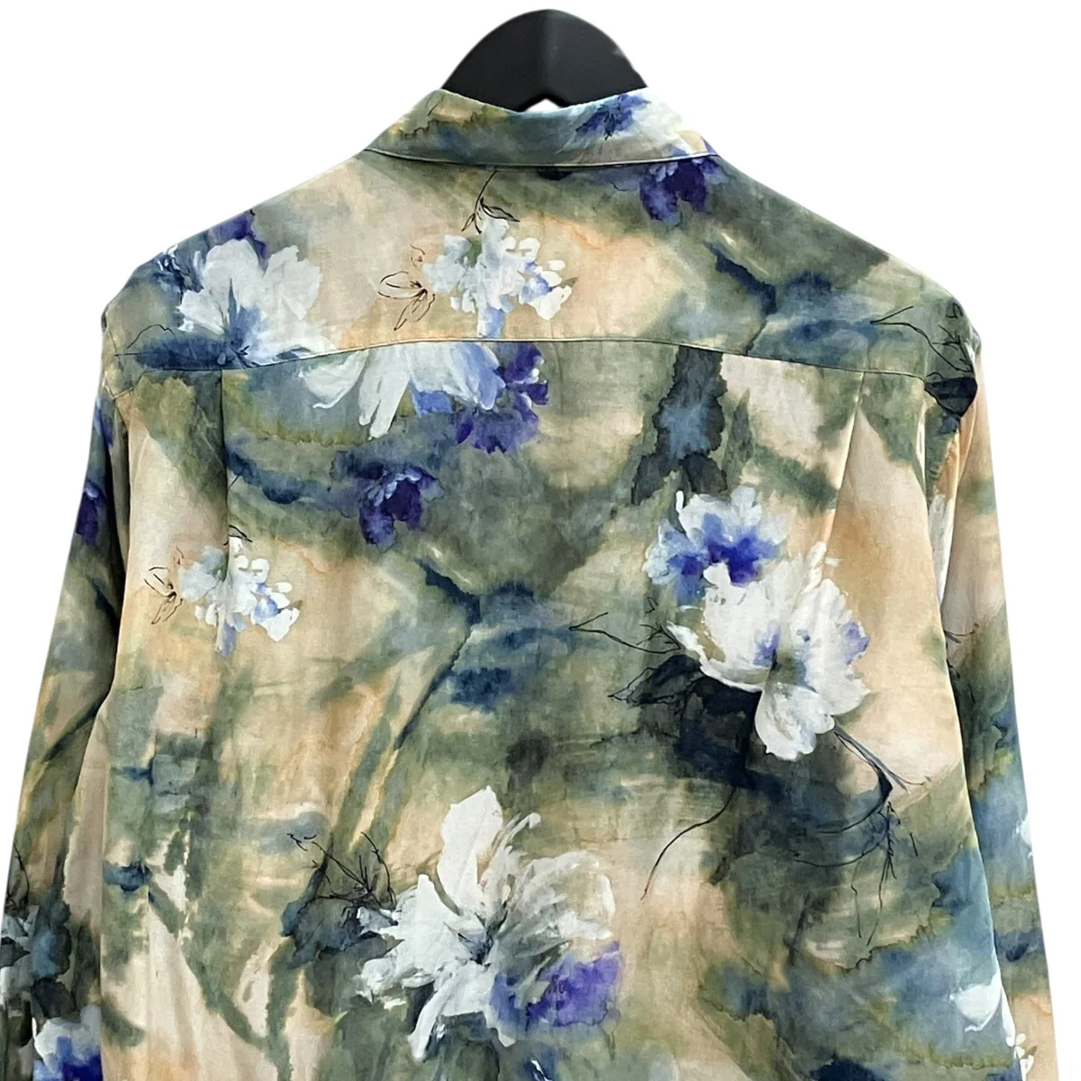 26SSRegular Collar Shirt Flower Print Silk Cupla.ブラウスSHIRT036 - Image 4