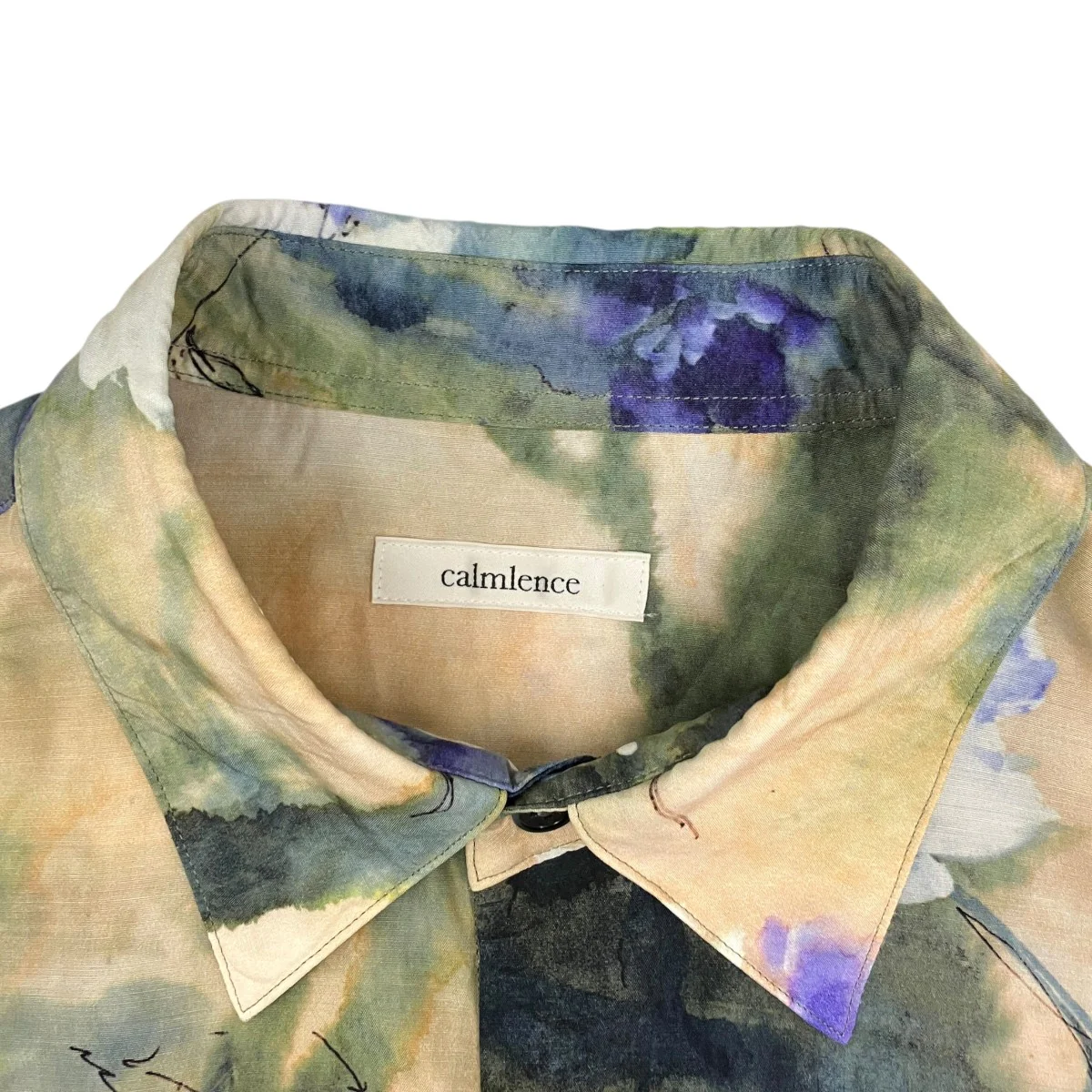 26SSRegular Collar Shirt Flower Print Silk Cupla.ブラウスSHIRT036 - Image 5