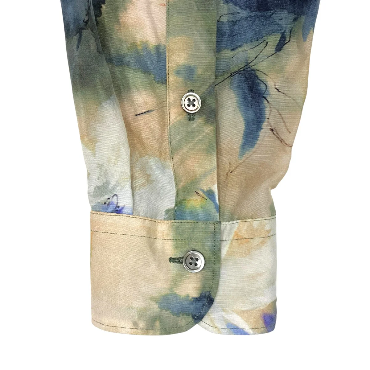 26SSRegular Collar Shirt Flower Print Silk Cupla.ブラウスSHIRT036 - Image 6